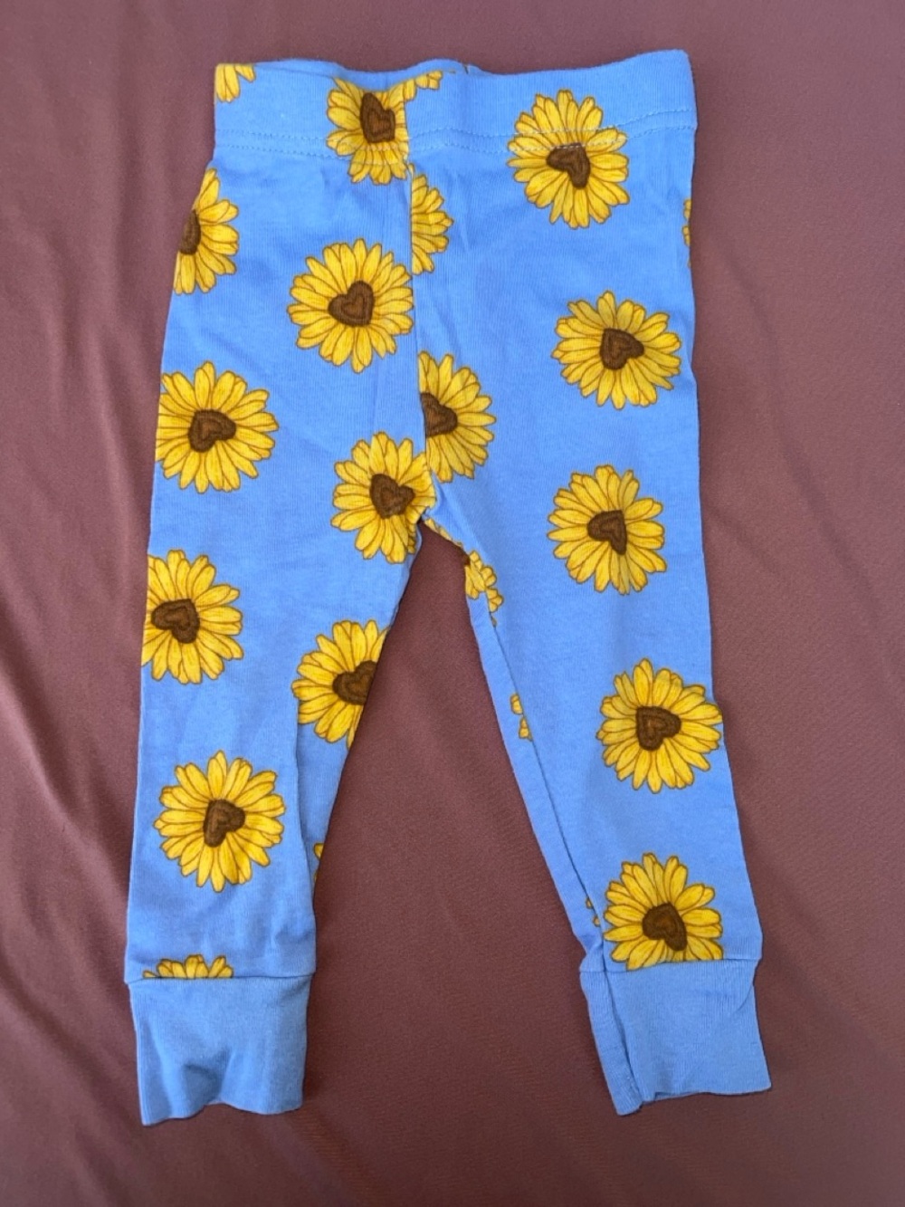 Old Navy Blue Sunflower Print Pajama Leggings